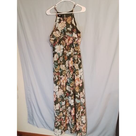 Iz Byer Dresses & Skirts - Iz Byer Green Summer Floral Maxi Dress
